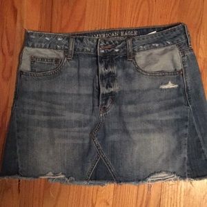 American eagle jean mini skirt